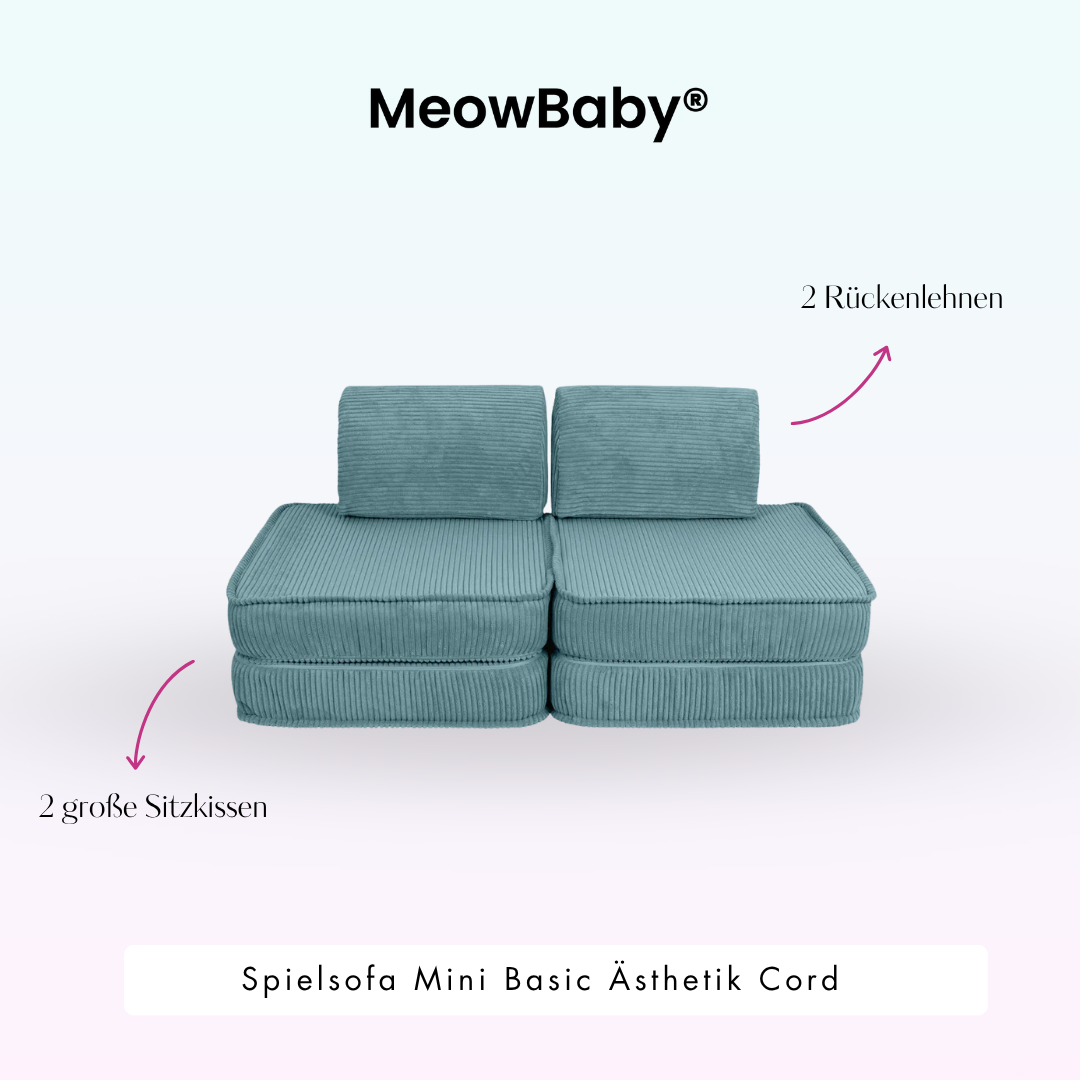 MeowBaby Spielsofa Mini Basic Ästhetik Cord