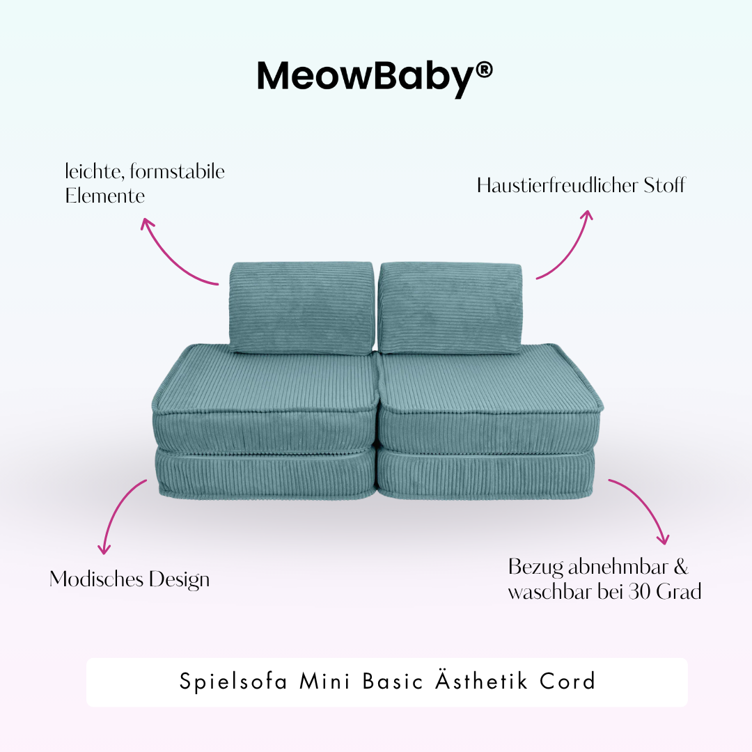MeowBaby Spielsofa Mini Basic Ästhetik Cord