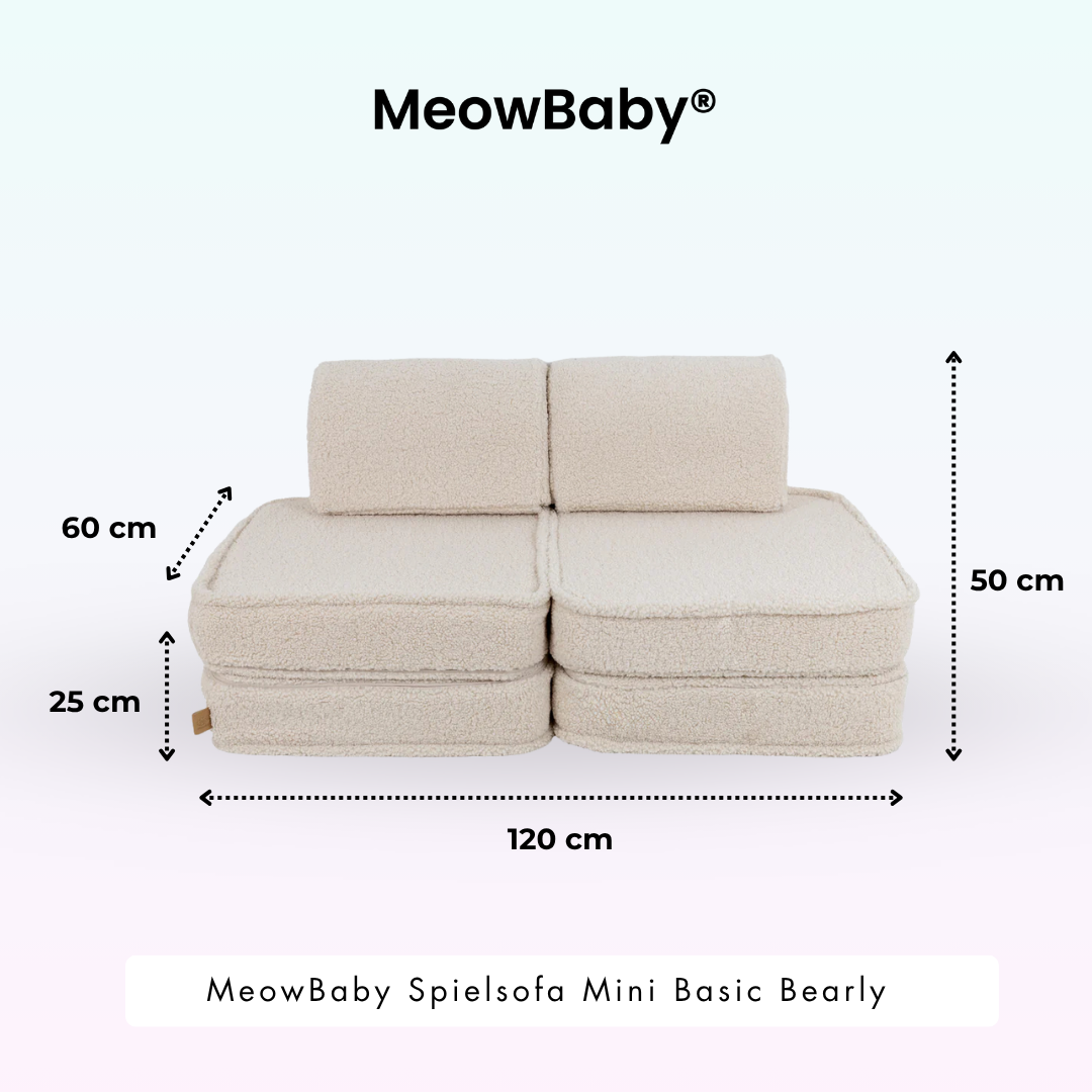 MeowBaby Spielsofa Mini Basic Bearly - Soft Teddy Edition