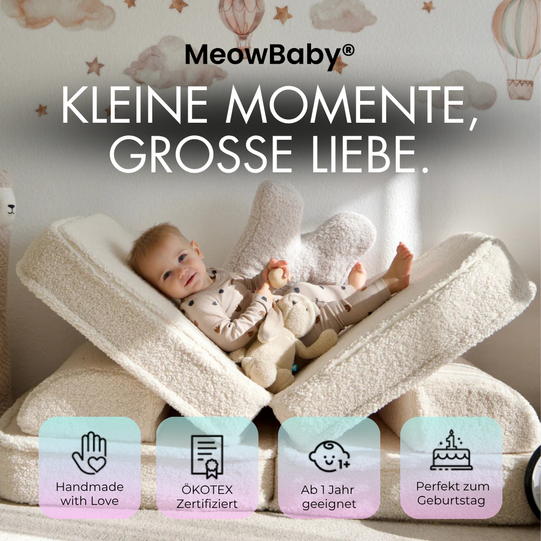 MeowBaby Play Sofa Mini Plus Bearly - beige/cream