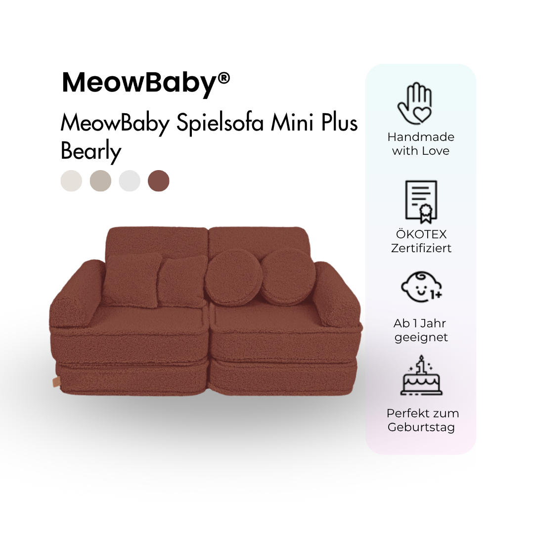 MeowBaby Play Sofa Mini Plus Bearly - beige/cream