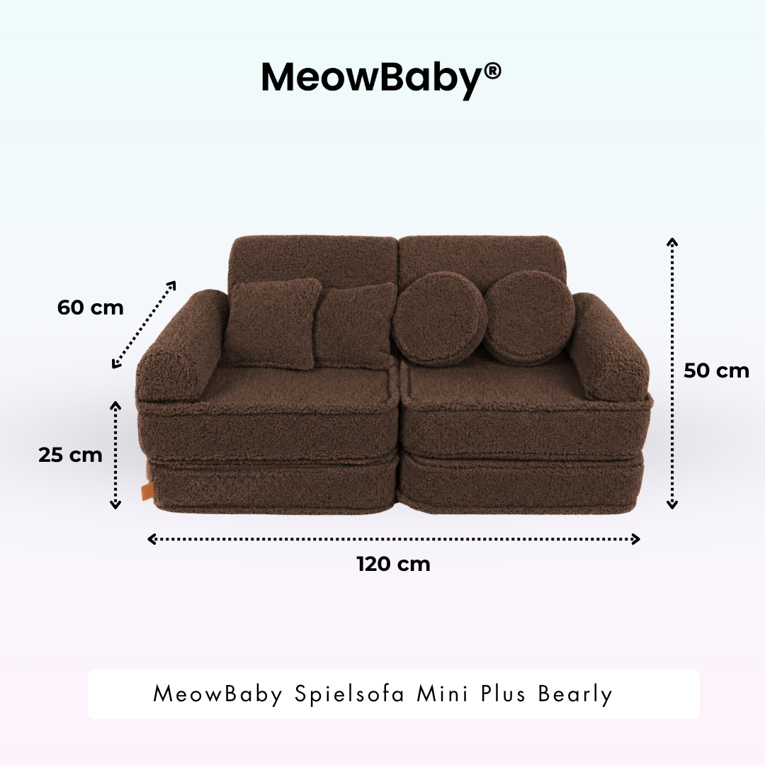MeowBaby Play Sofa Mini Plus Bearly - beige/cream