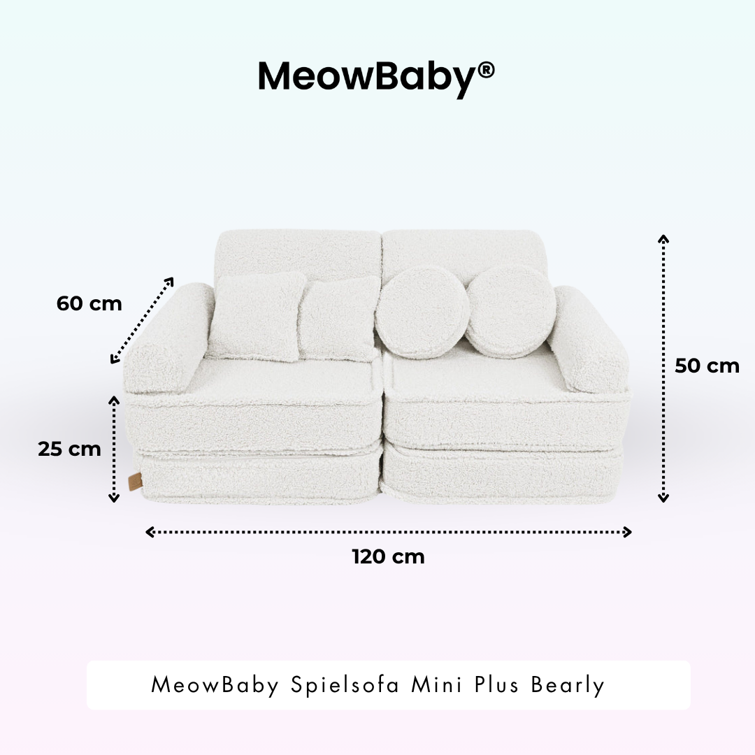 MeowBaby Play Sofa Mini Plus Bearly - beige/cream