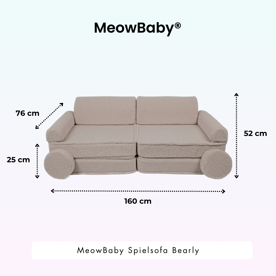 MeowBaby Play Sofa Bearly - beige/cream