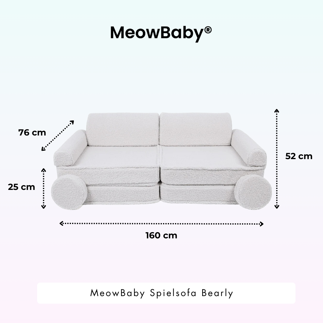 MeowBaby Spielsofa Bearly - Soft Teddy Edition