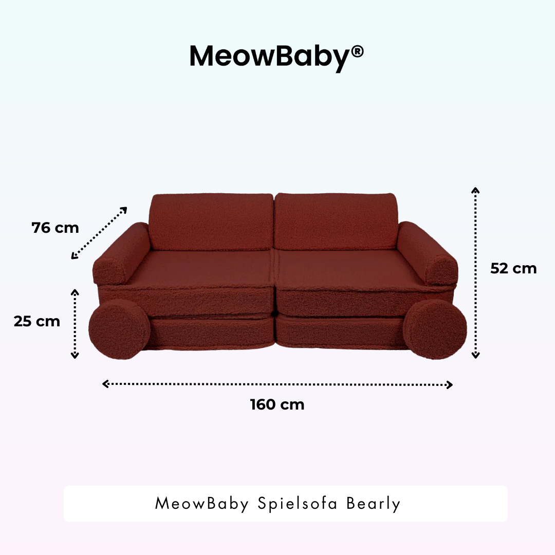 MeowBaby Play Sofa Bearly - beige/cream