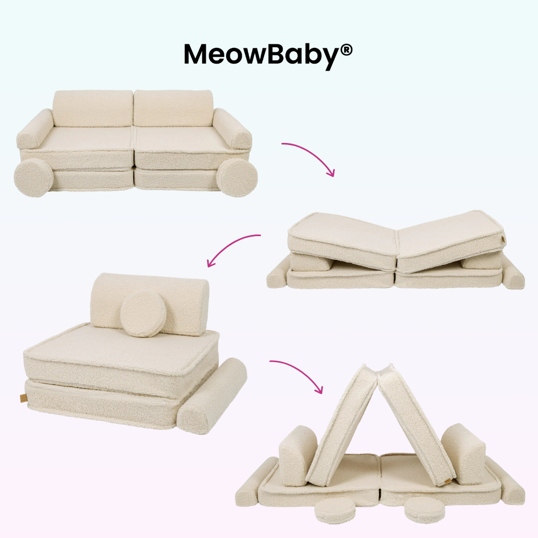 MeowBaby Play Sofa Bearly - beige/cream