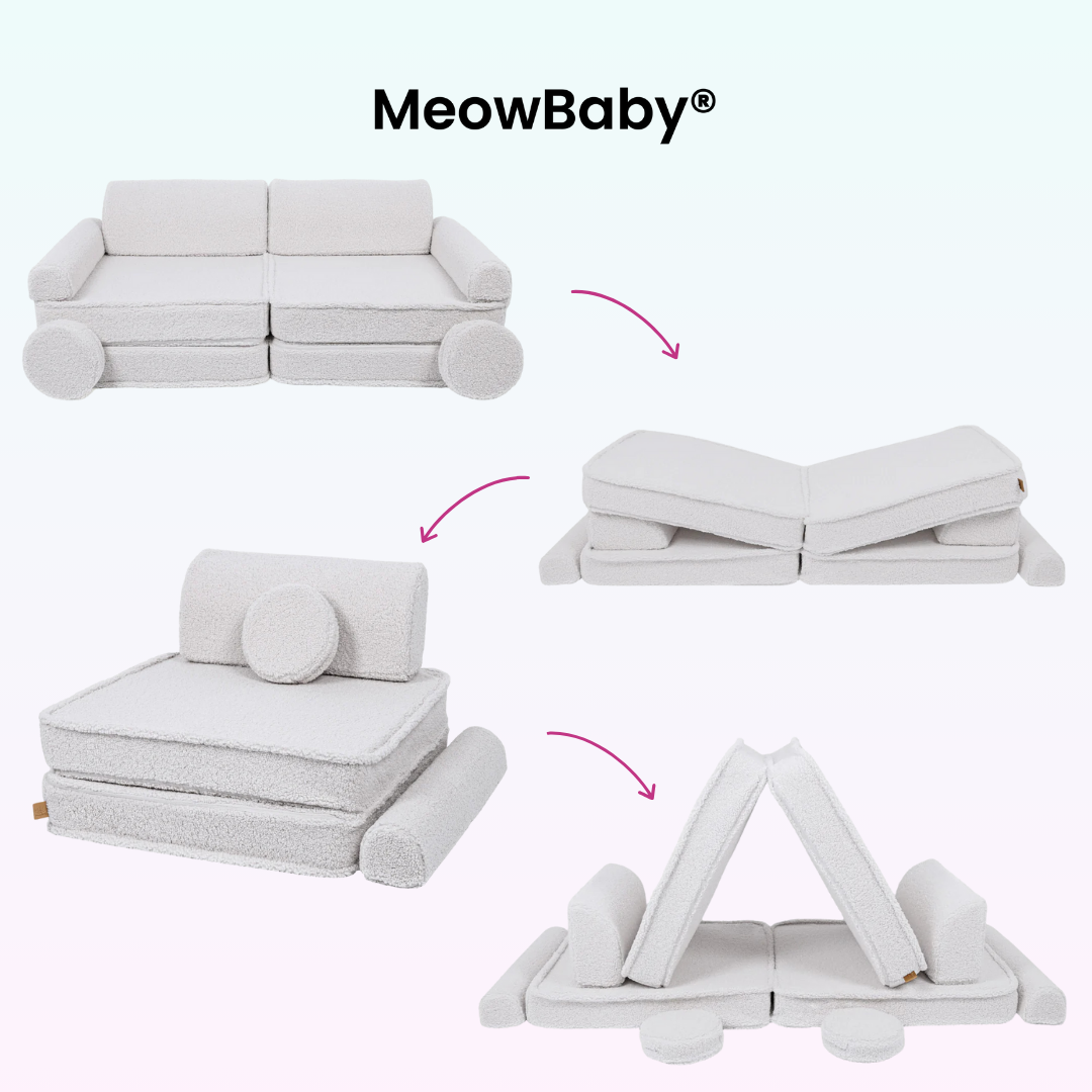 MeowBaby Spielsofa Bearly - Soft Teddy Edition