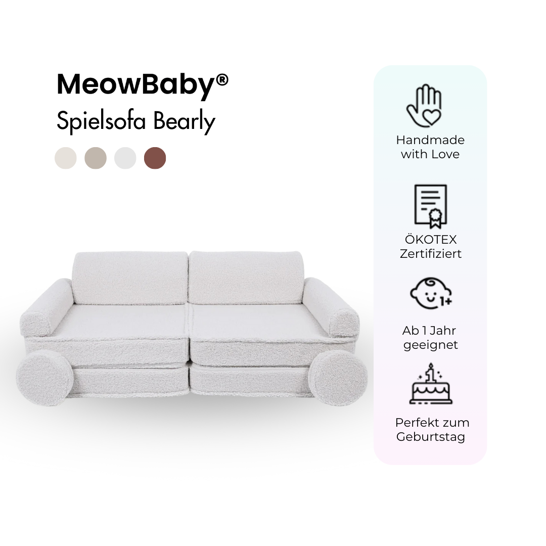 MeowBaby Spielsofa Bearly - Soft Teddy Edition