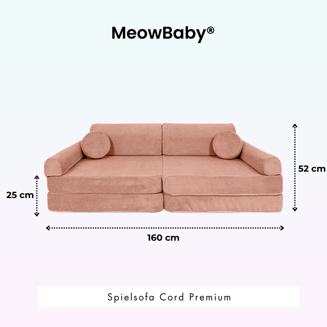 MeowBaby Play Sofa Cord Premium - beige