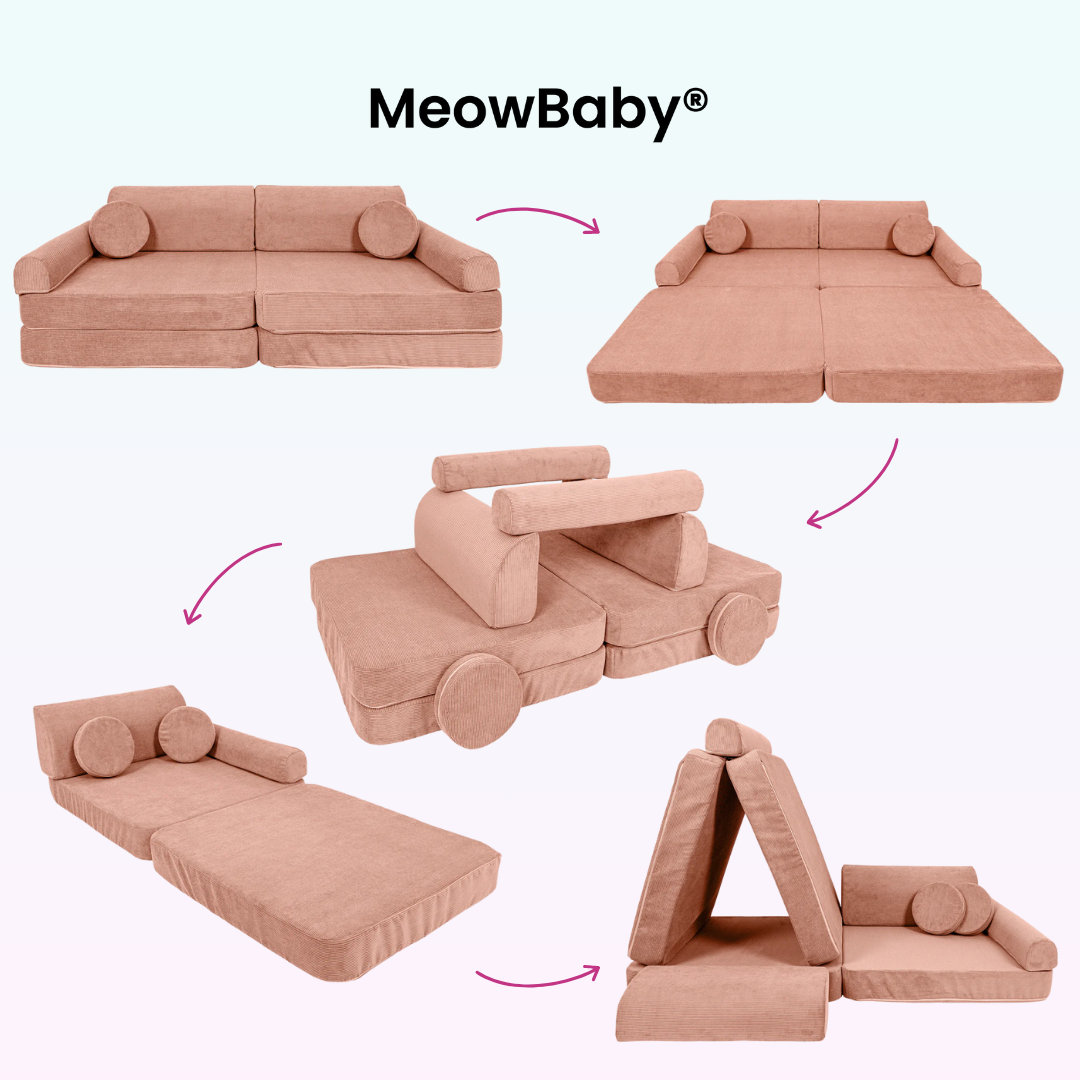 MeowBaby Play Sofa Cord Premium - beige