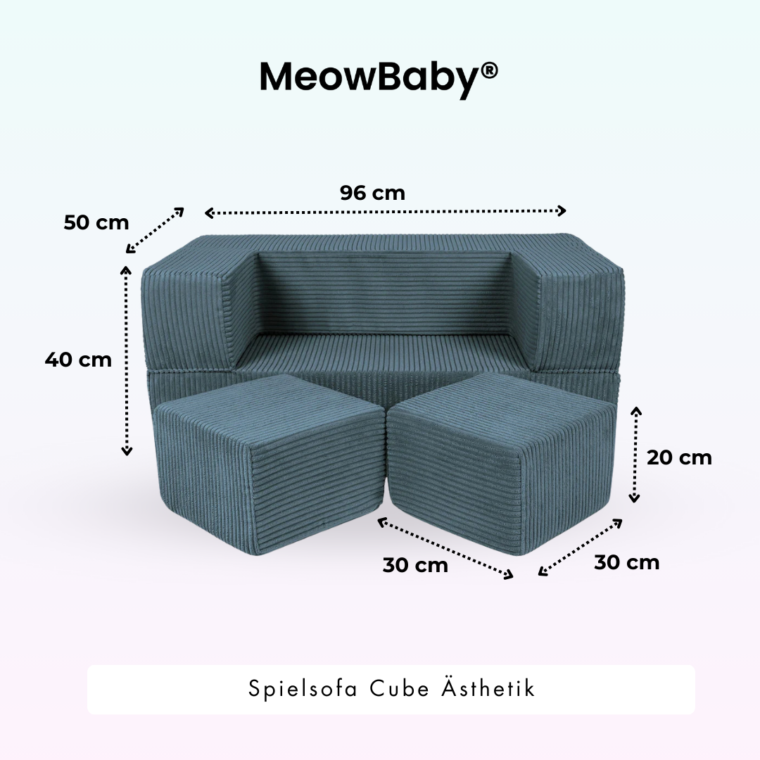 MeowBaby Play Sofa Cube Aesthetics - ecru/beige