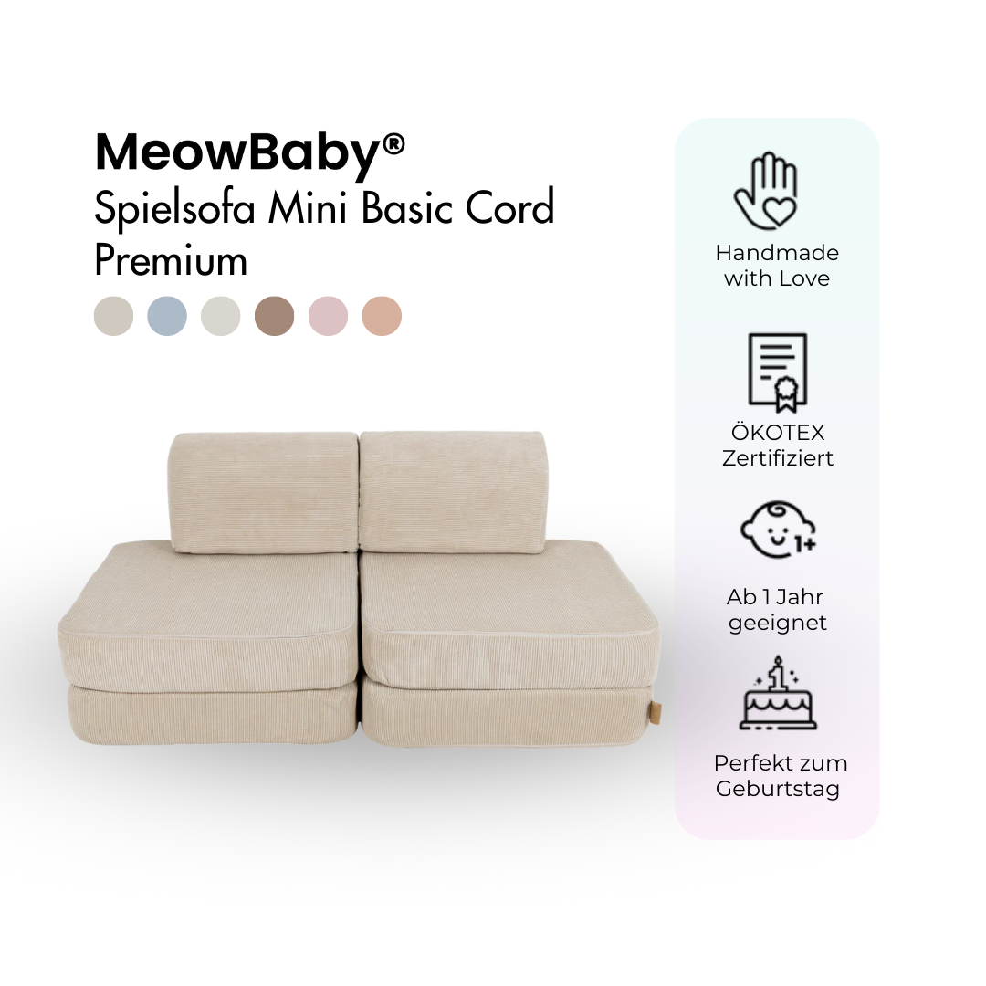 MeowBaby Spielsofa Mini Basic Cord Premium