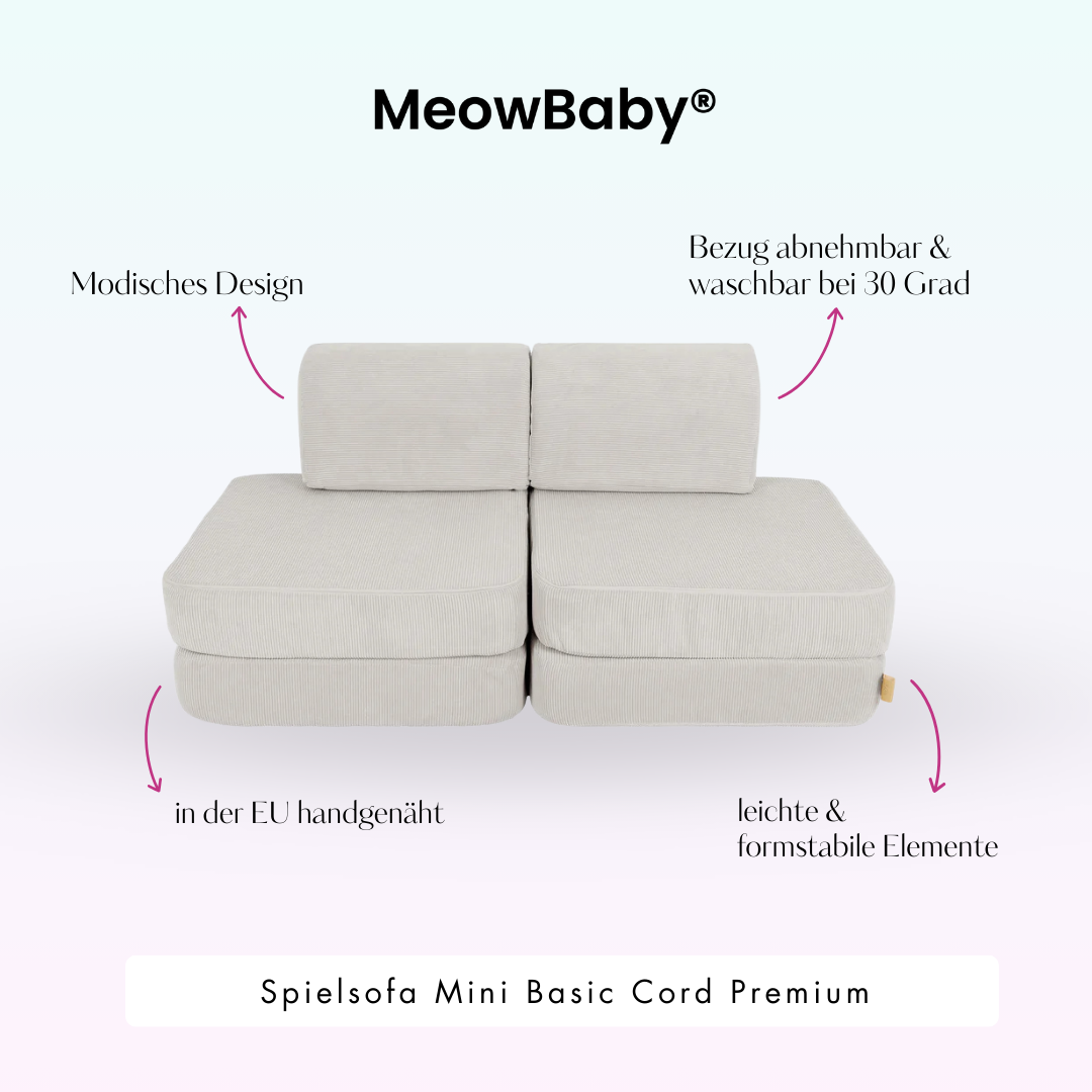 MeowBaby Spielsofa Mini Basic Cord Premium