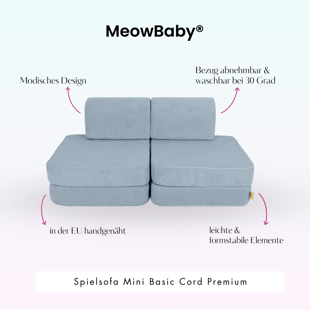MeowBaby Spielsofa Mini Basic Cord Premium