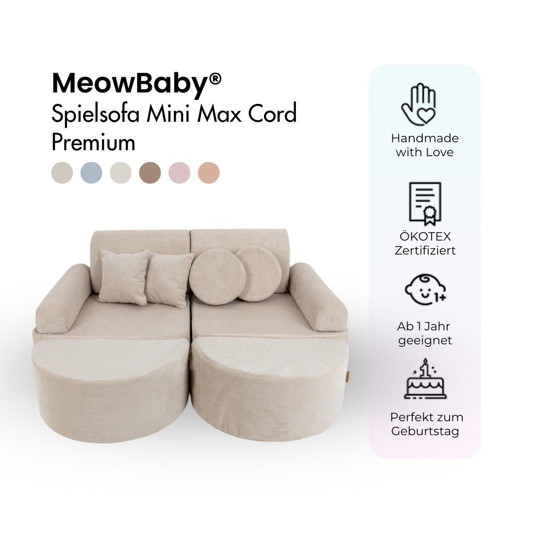 MeowBaby Spielsofa Mini Max Cord Premium