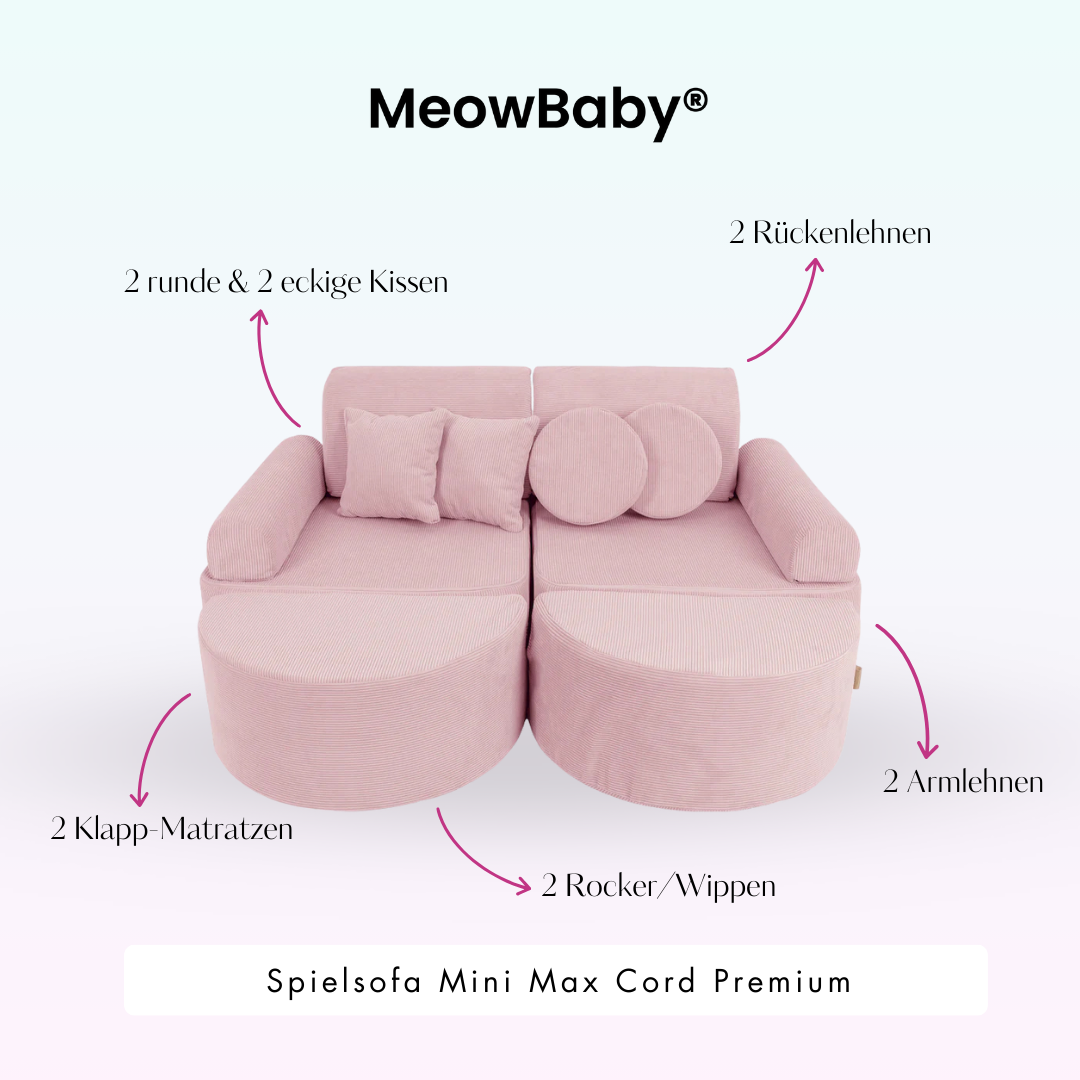 MeowBaby Spielsofa Mini Max Cord Premium