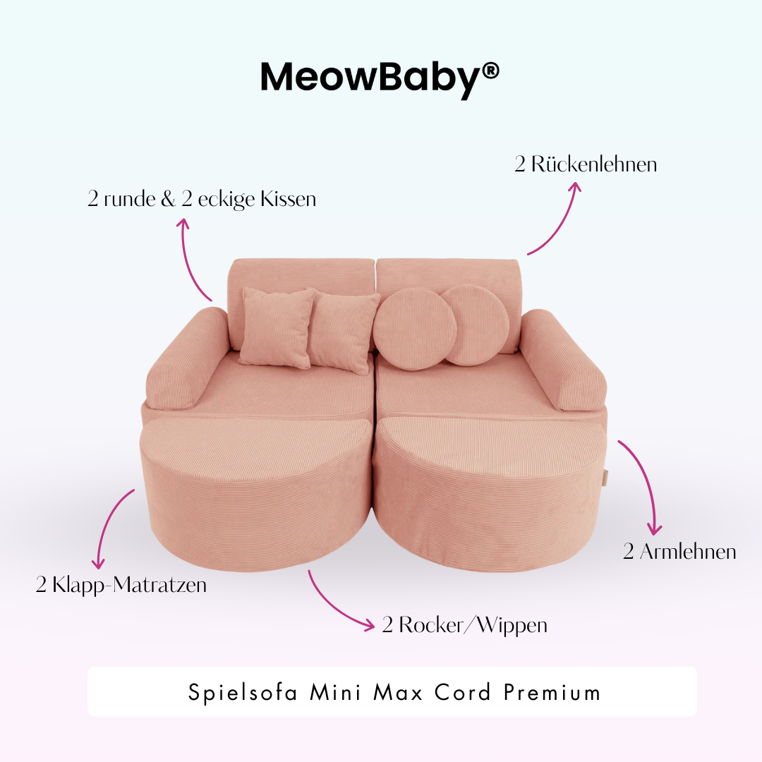 MeowBaby Spielsofa Mini Max Cord Premium