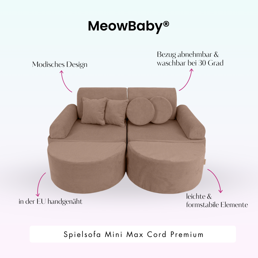 MeowBaby Spielsofa Mini Max Cord Premium