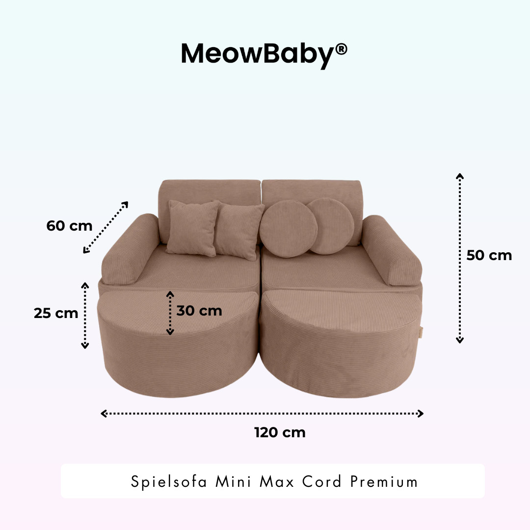 MeowBaby Spielsofa Mini Max Cord Premium