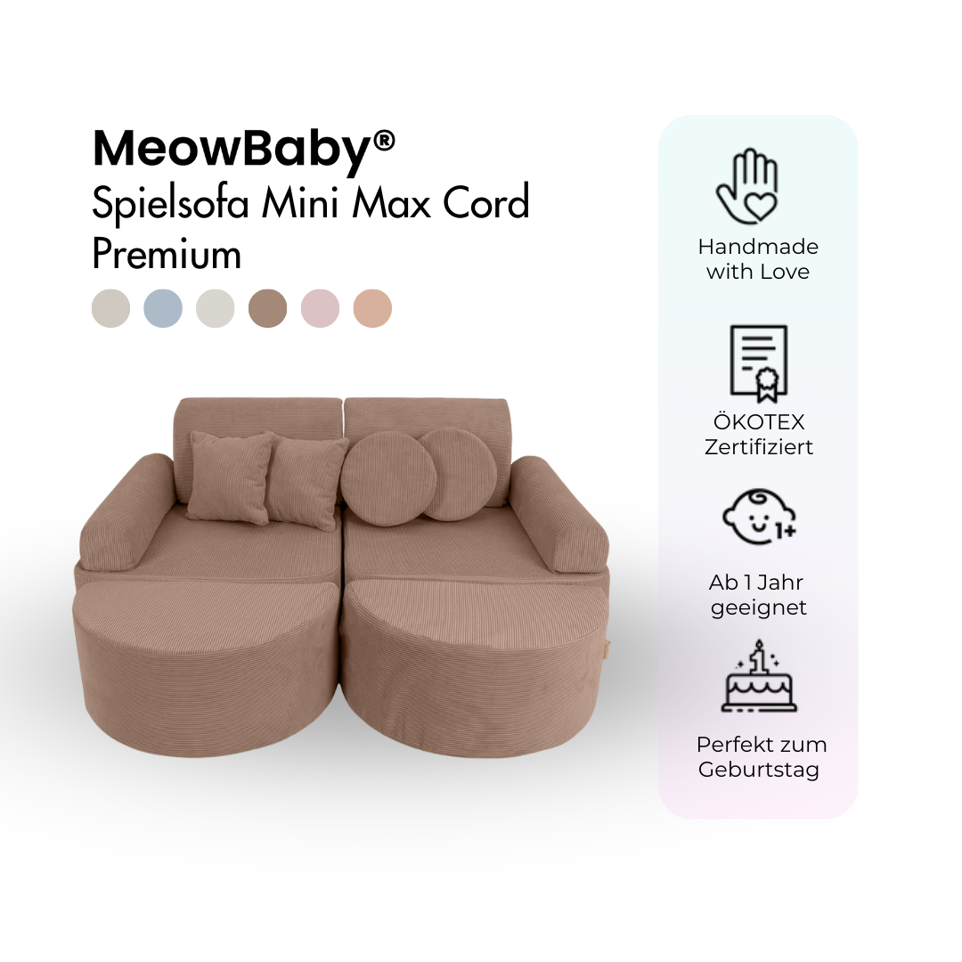 MeowBaby Spielsofa Mini Max Cord Premium