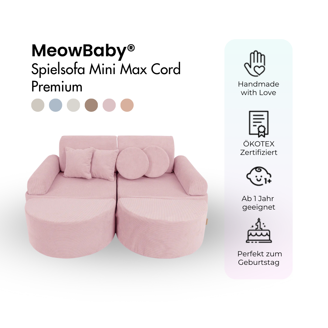MeowBaby Spielsofa Mini Max Cord Premium