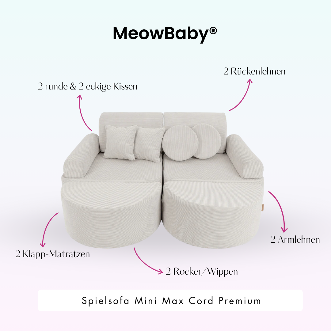 MeowBaby Spielsofa Mini Max Cord Premium