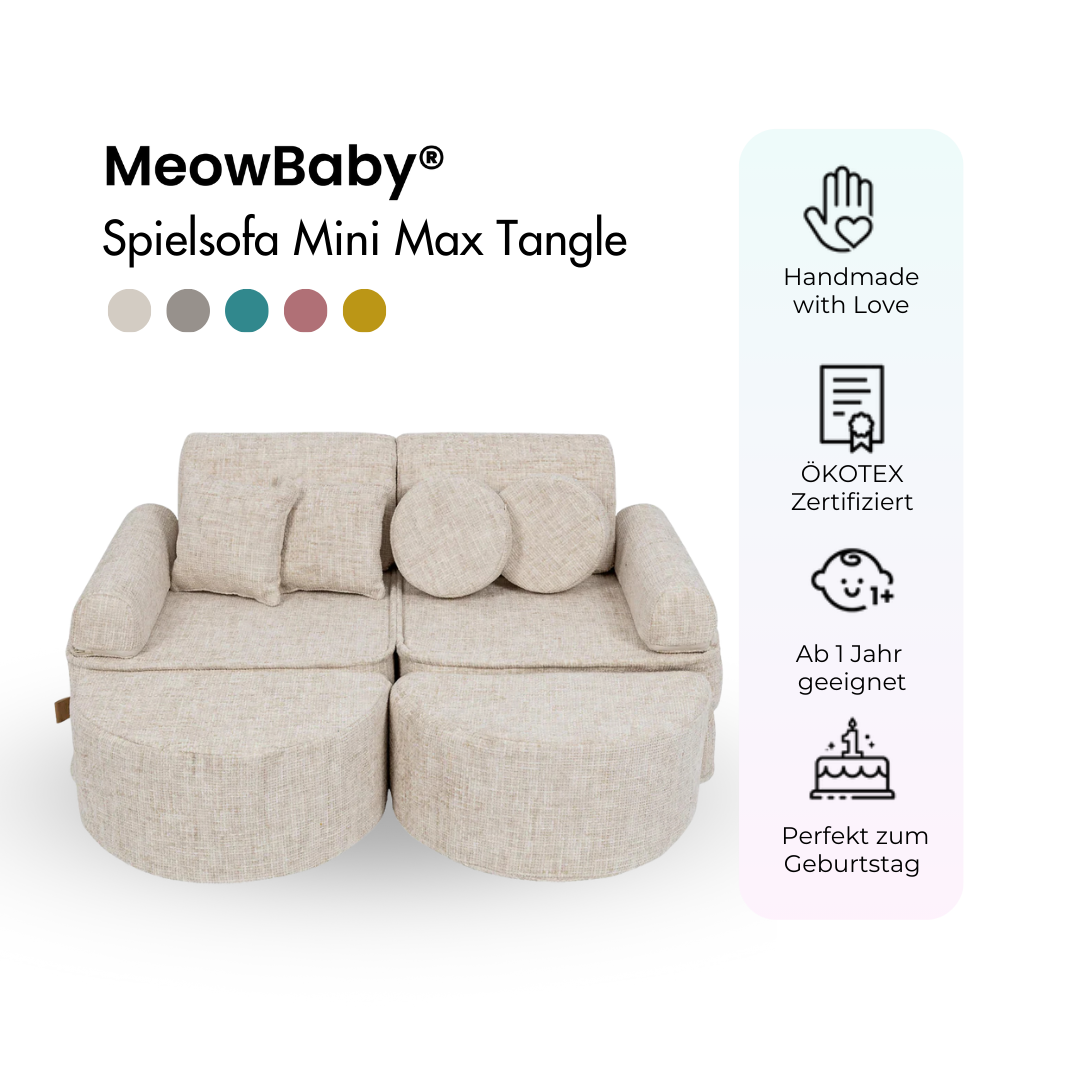 MeowBaby Spielsofa Mini Max Tangle - Cozy Chenille Edition