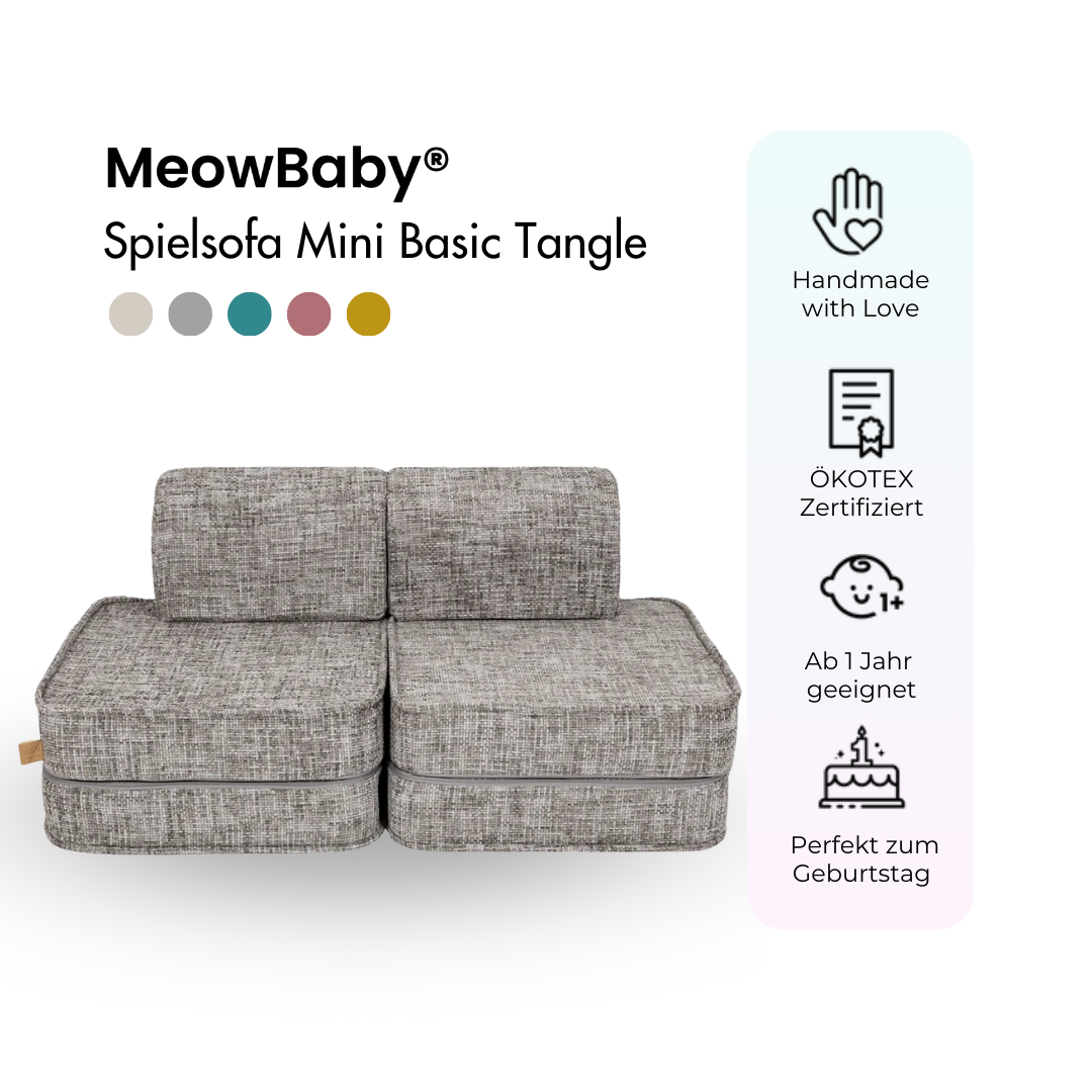 MeowBaby Spielsofa Mini Basic Tangle - Cozy Chenille Edition