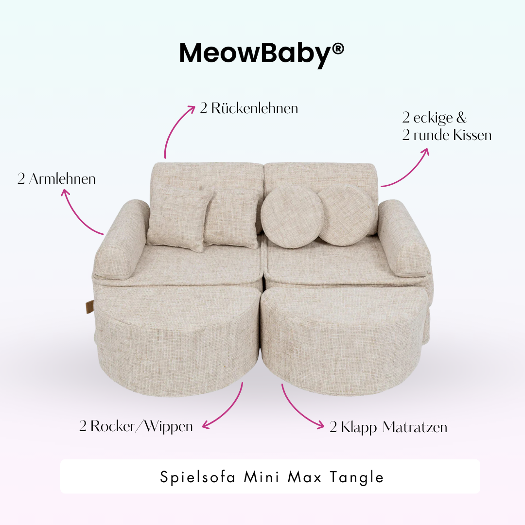 MeowBaby Spielsofa Mini Max Tangle - Cozy Chenille Edition