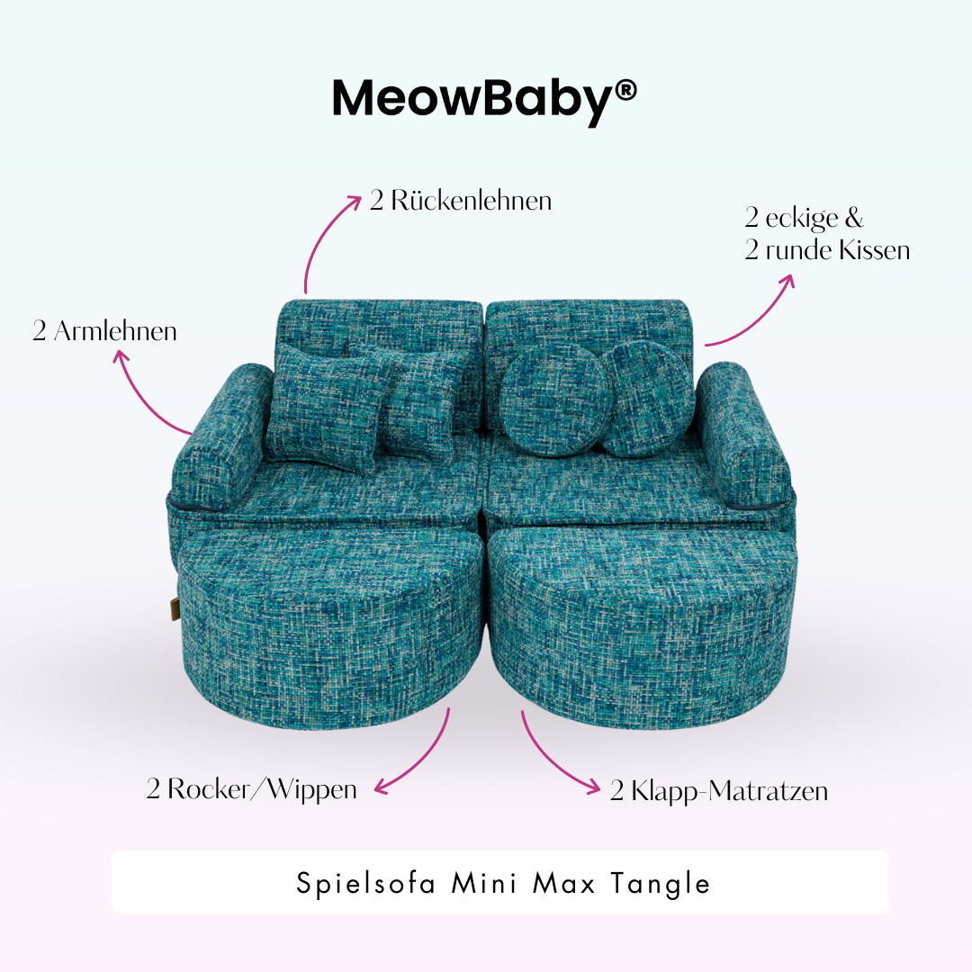 MeowBaby Spielsofa Mini Max Tangle - Cozy Chenille Edition