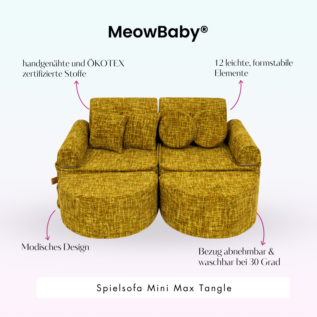MeowBaby Spielsofa Mini Max Tangle - Cozy Chenille Edition