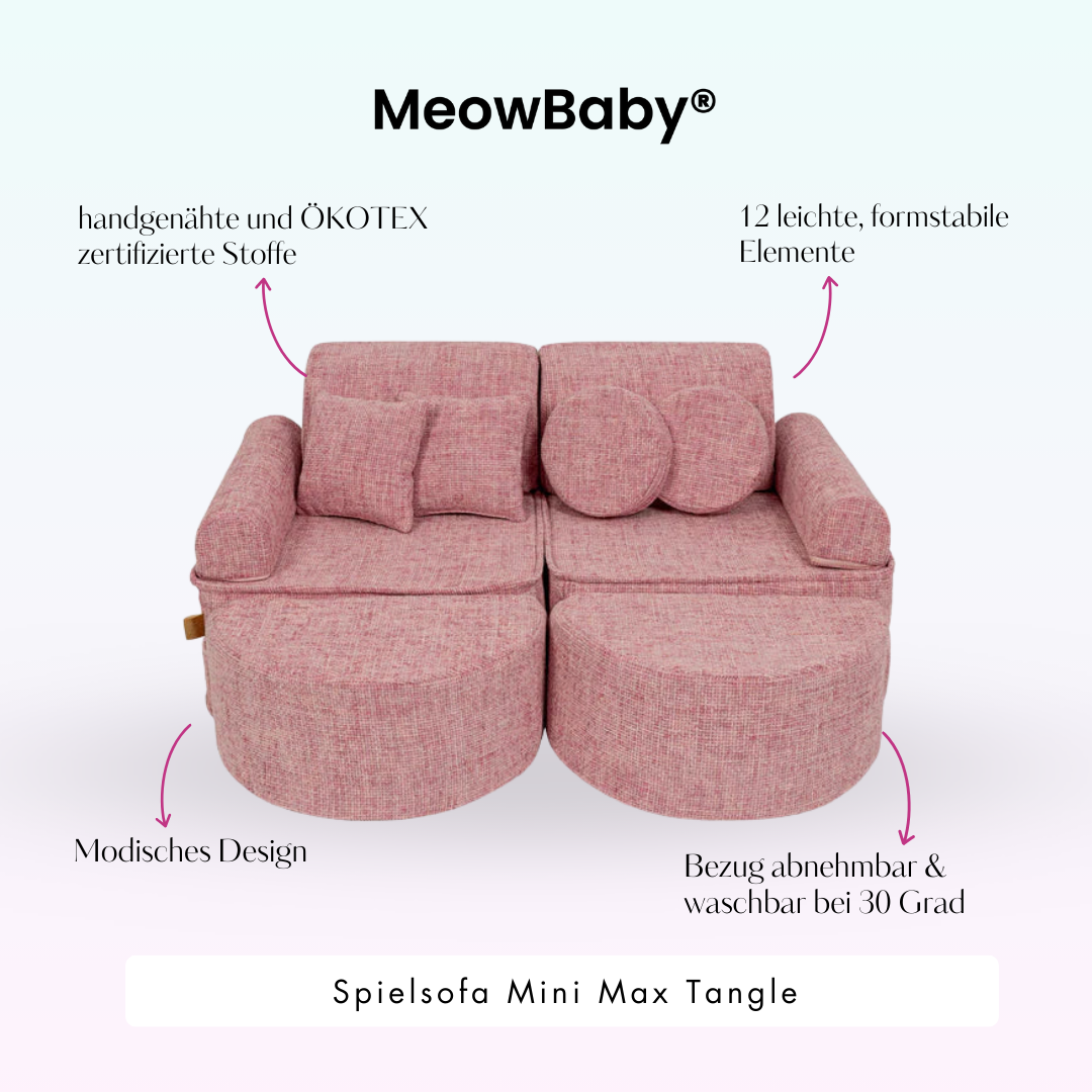 MeowBaby Spielsofa Mini Max Tangle - Cozy Chenille Edition