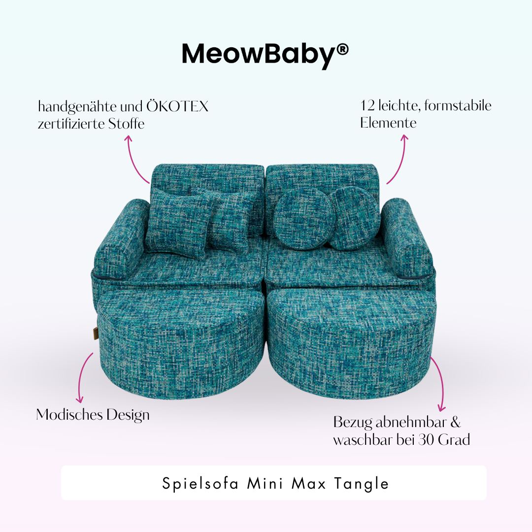 MeowBaby Spielsofa Mini Max Tangle - Cozy Chenille Edition