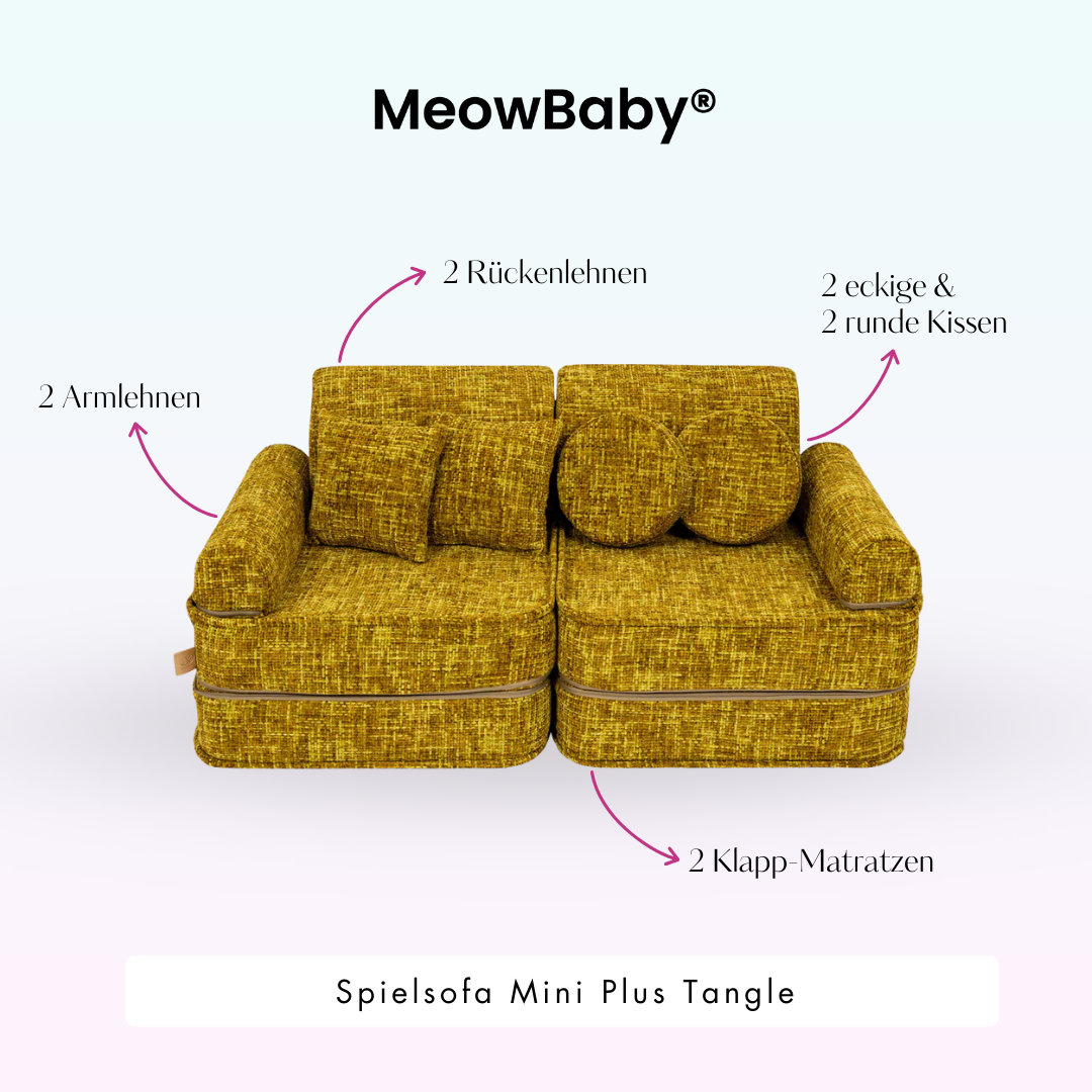 MeowBaby Spielsofa Mini Plus Tangle - Cozy Chenille Edition