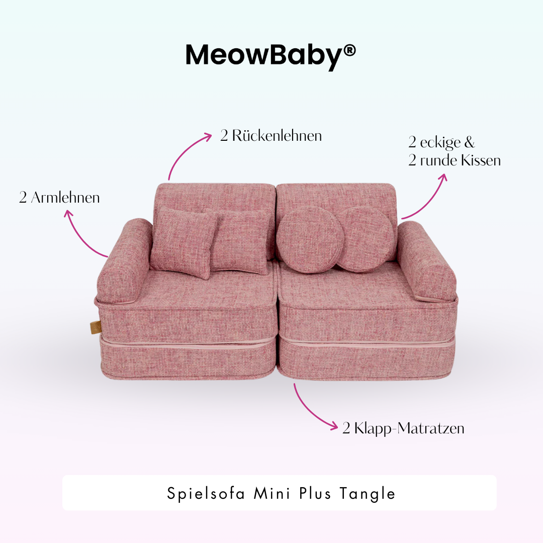 MeowBaby Spielsofa Mini Plus Tangle - Cozy Chenille Edition
