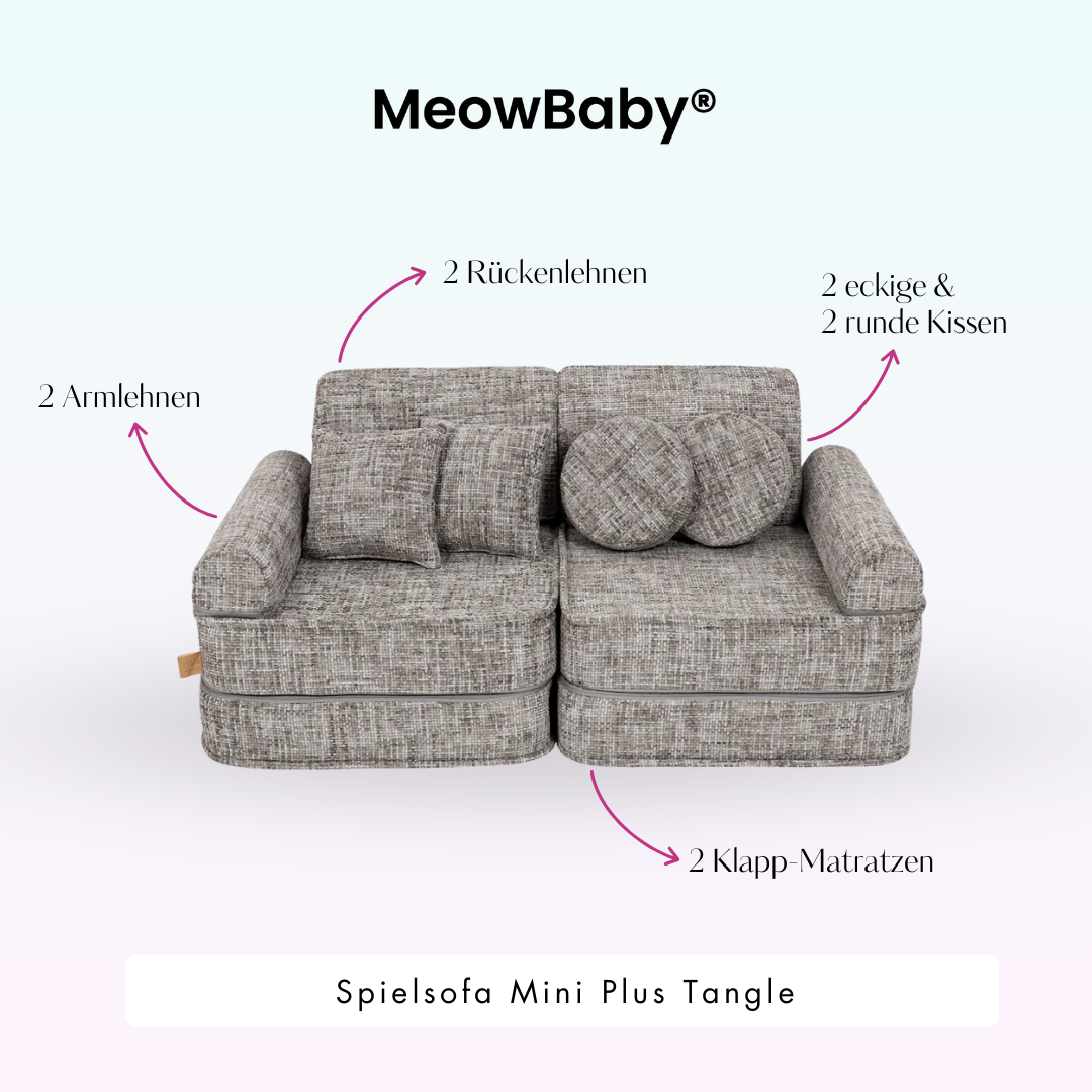 MeowBaby Spielsofa Mini Plus Tangle - Cozy Chenille Edition