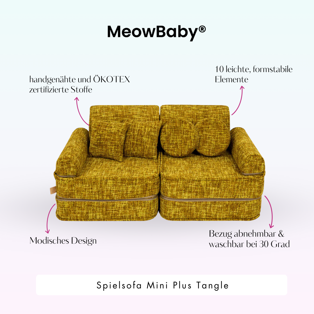 MeowBaby Spielsofa Mini Plus Tangle - Cozy Chenille Edition