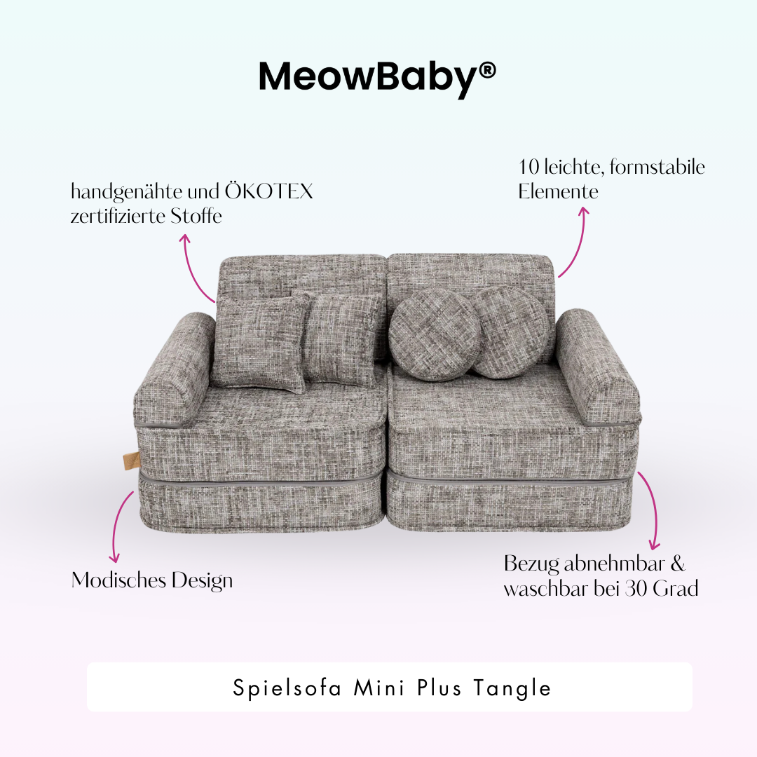 MeowBaby Spielsofa Mini Plus Tangle - Cozy Chenille Edition