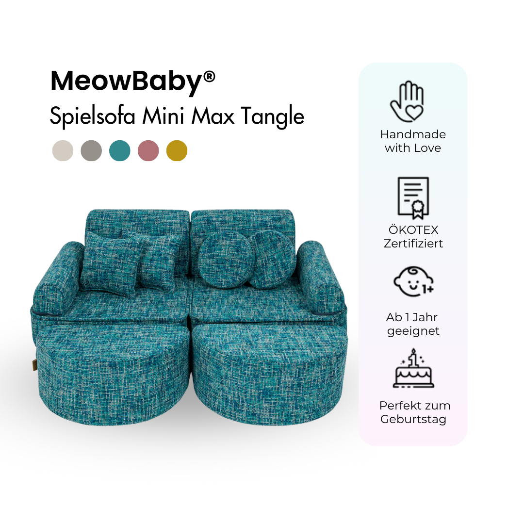 MeowBaby Spielsofa Mini Max Tangle - Cozy Chenille Edition