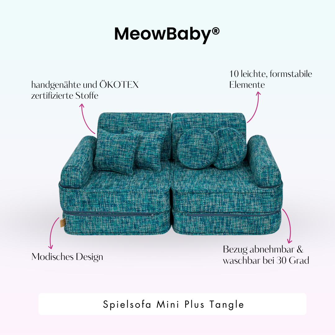 MeowBaby Spielsofa Mini Plus Tangle - Cozy Chenille Edition