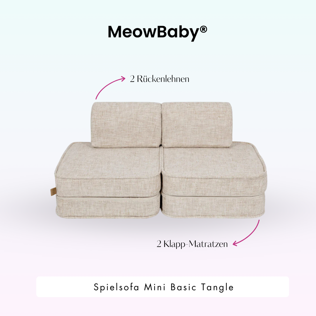 MeowBaby Spielsofa Mini Basic Tangle - Cozy Chenille Edition