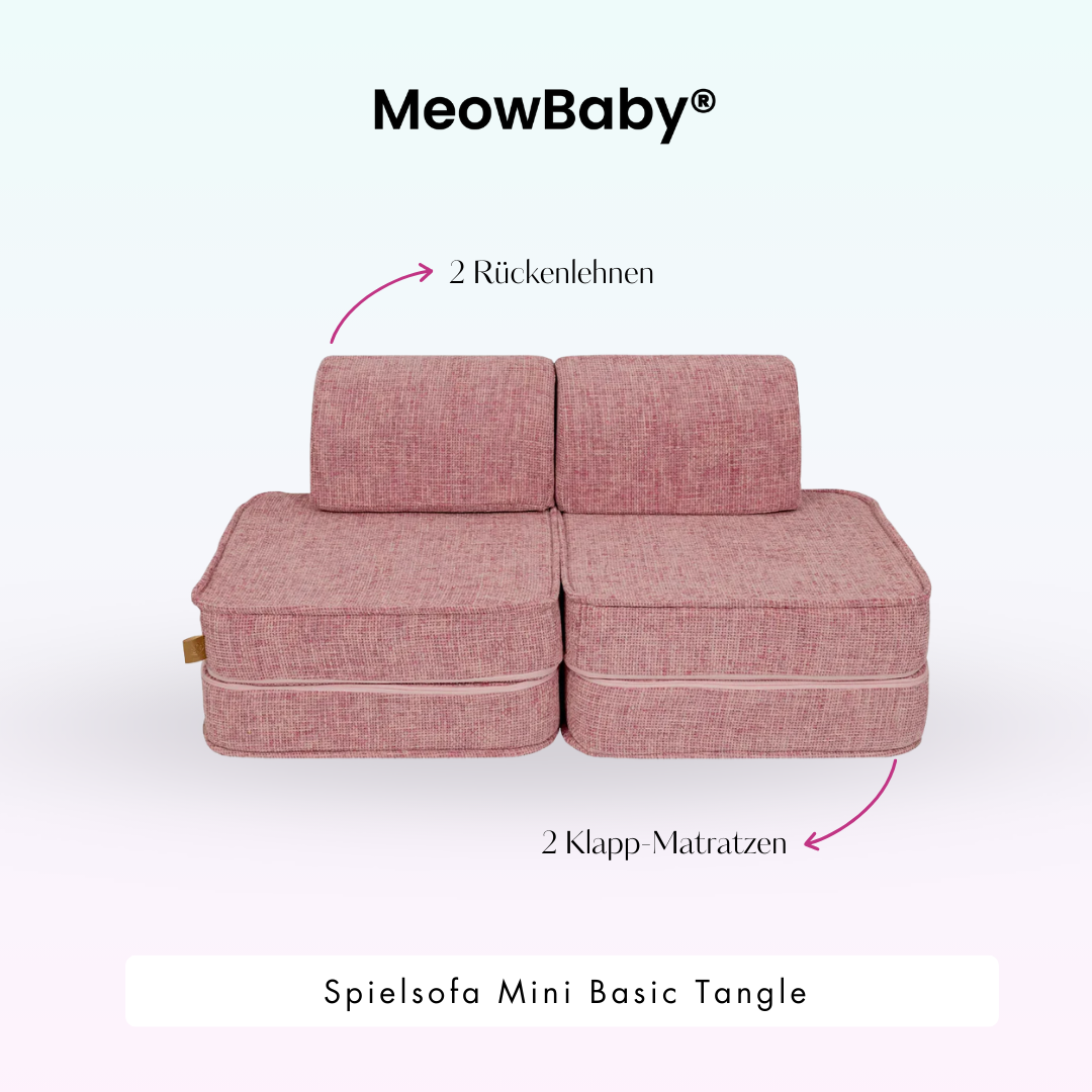 MeowBaby Spielsofa Mini Basic Tangle - Cozy Chenille Edition