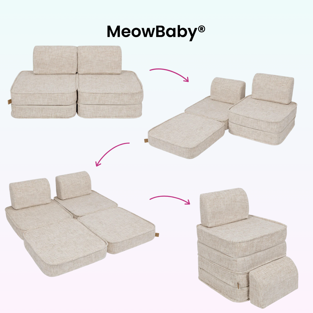 MeowBaby Spielsofa Mini Basic Tangle - Cozy Chenille Edition