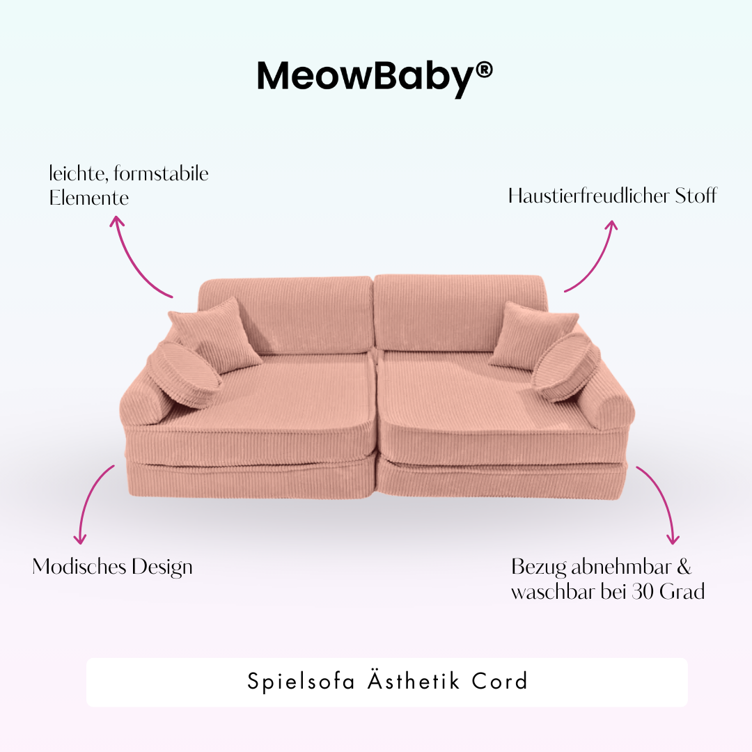 MeowBaby Spielsofa Ästhetik Cord - Classic Cord Edition