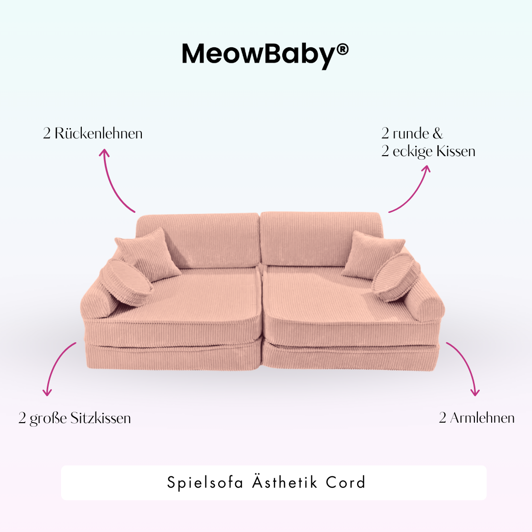 MeowBaby Spielsofa Ästhetik Cord - Classic Cord Edition