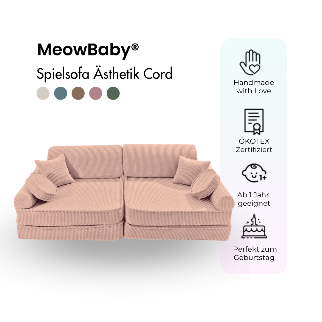 MeowBaby Spielsofa Ästhetik Cord - Classic Cord Edition