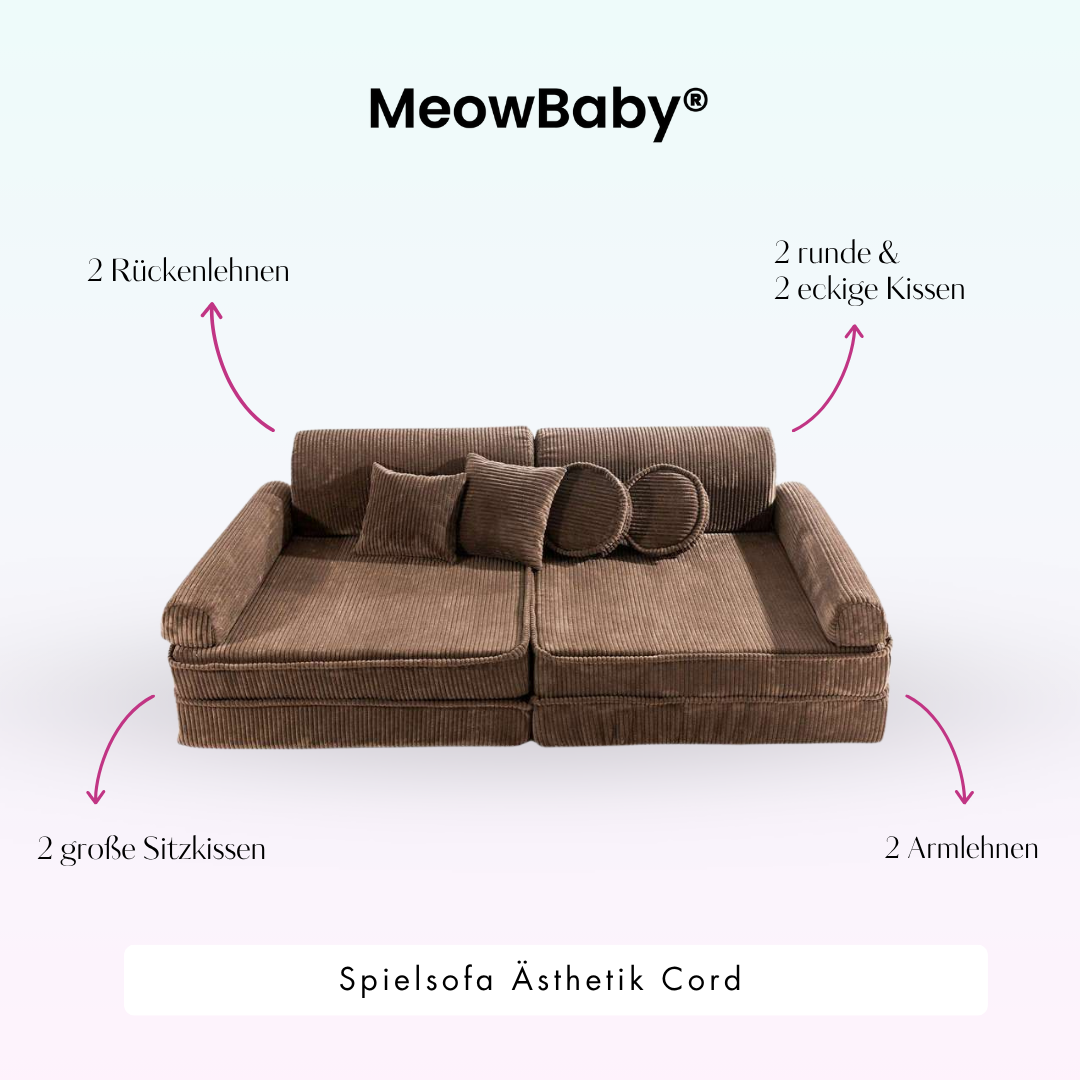 MeowBaby Spielsofa Ästhetik Cord - Classic Cord Edition