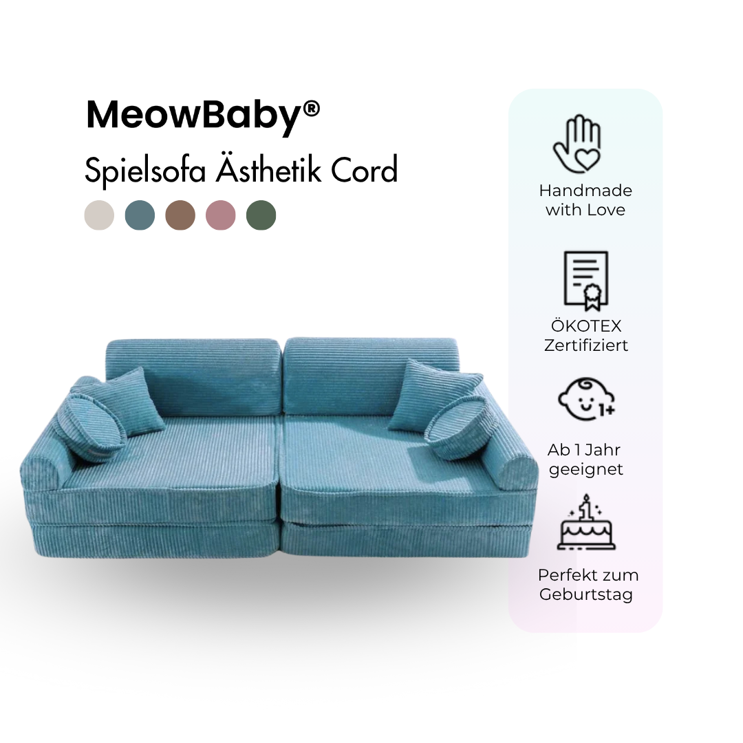 MeowBaby Spielsofa Ästhetik Cord - Classic Cord Edition