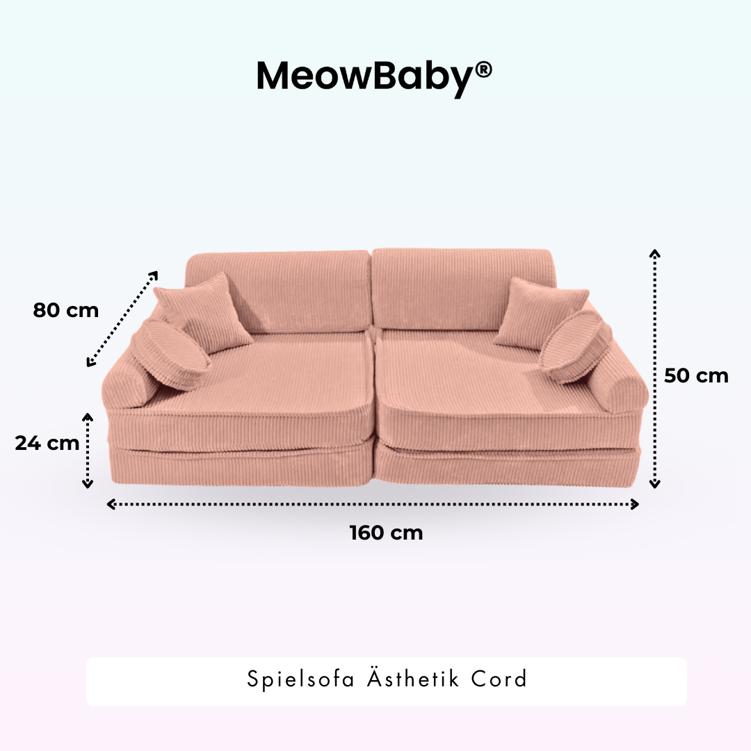 MeowBaby Spielsofa Ästhetik Cord - Classic Cord Edition